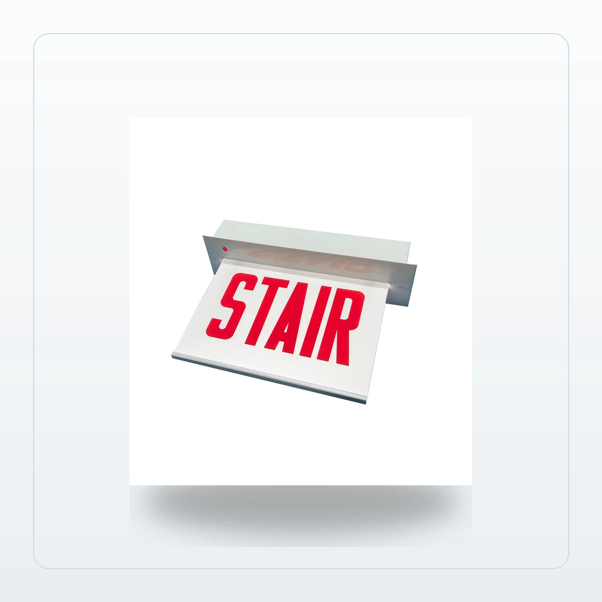 Edge-Lit Recessed Exit Sign - Stair, 8" Red Letters for Unlimited Lights