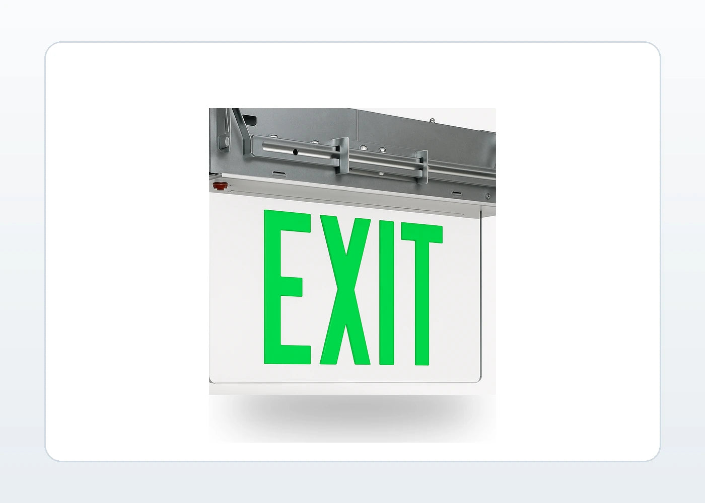 Recessed Edge-lit Aluminum Exit Sign product detail image