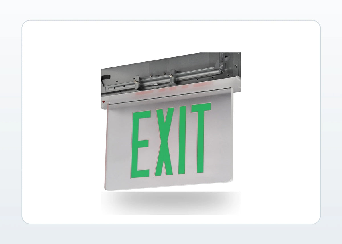 Recessed Edge-lit Aluminum Exit Sign product detail image
