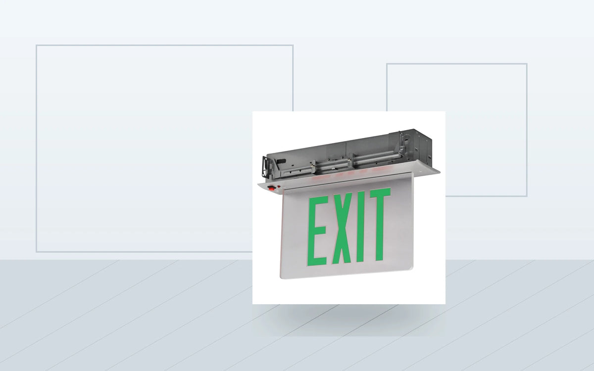 Exit Signs application image for Recessed Edge-lit Aluminum Exit Sign
