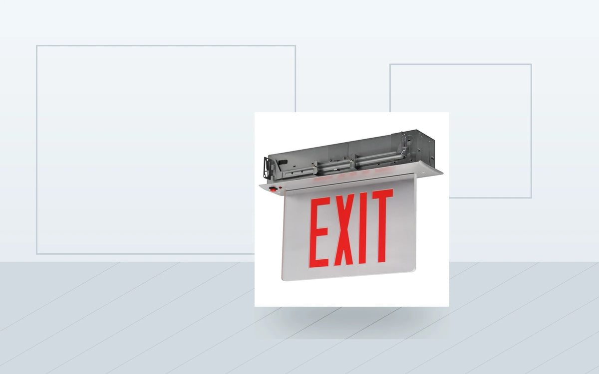 Exit Signs application image for Recessed Edge-lit Aluminum Exit Sign