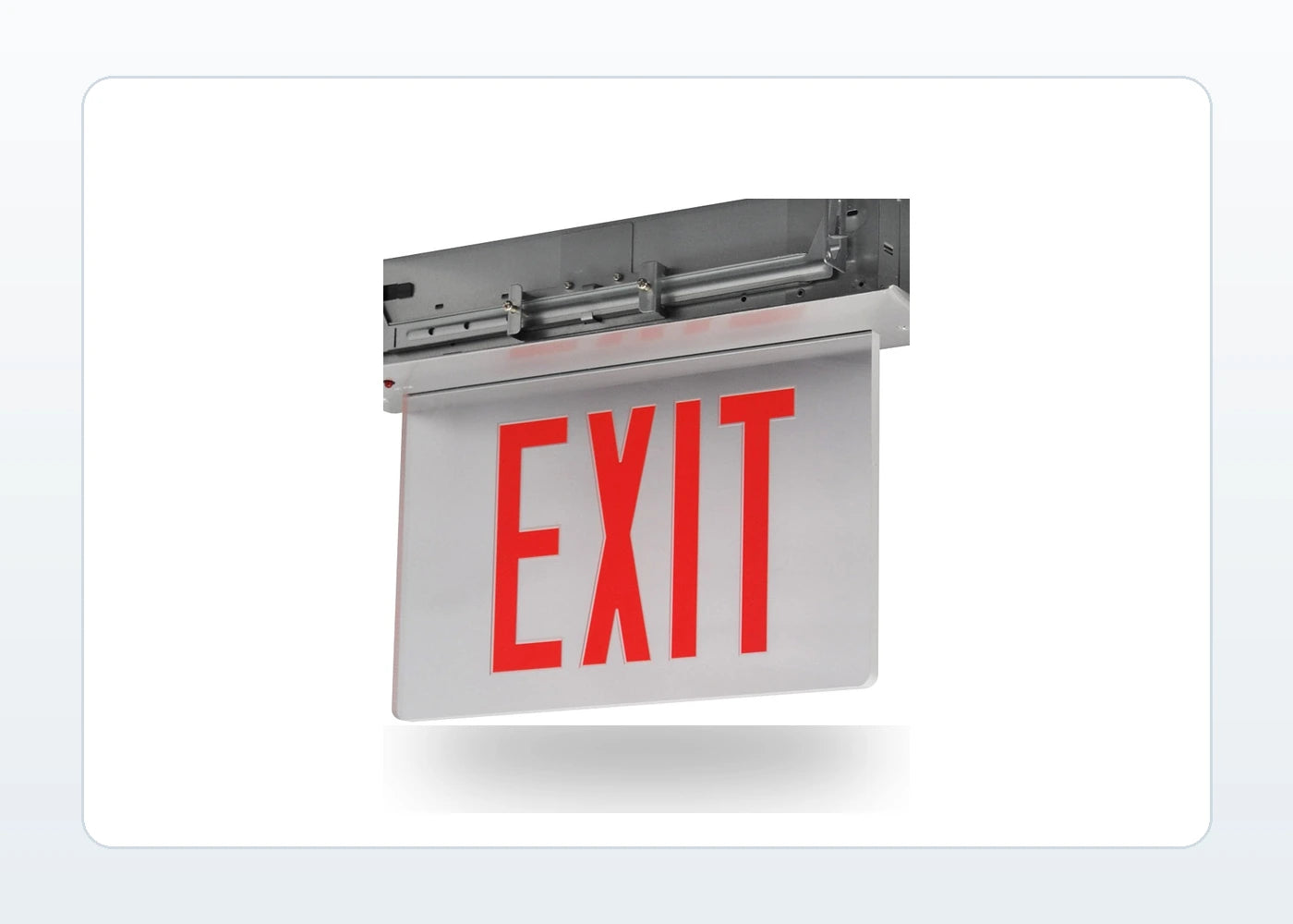 Recessed Edge-lit Aluminum Exit Sign product detail image