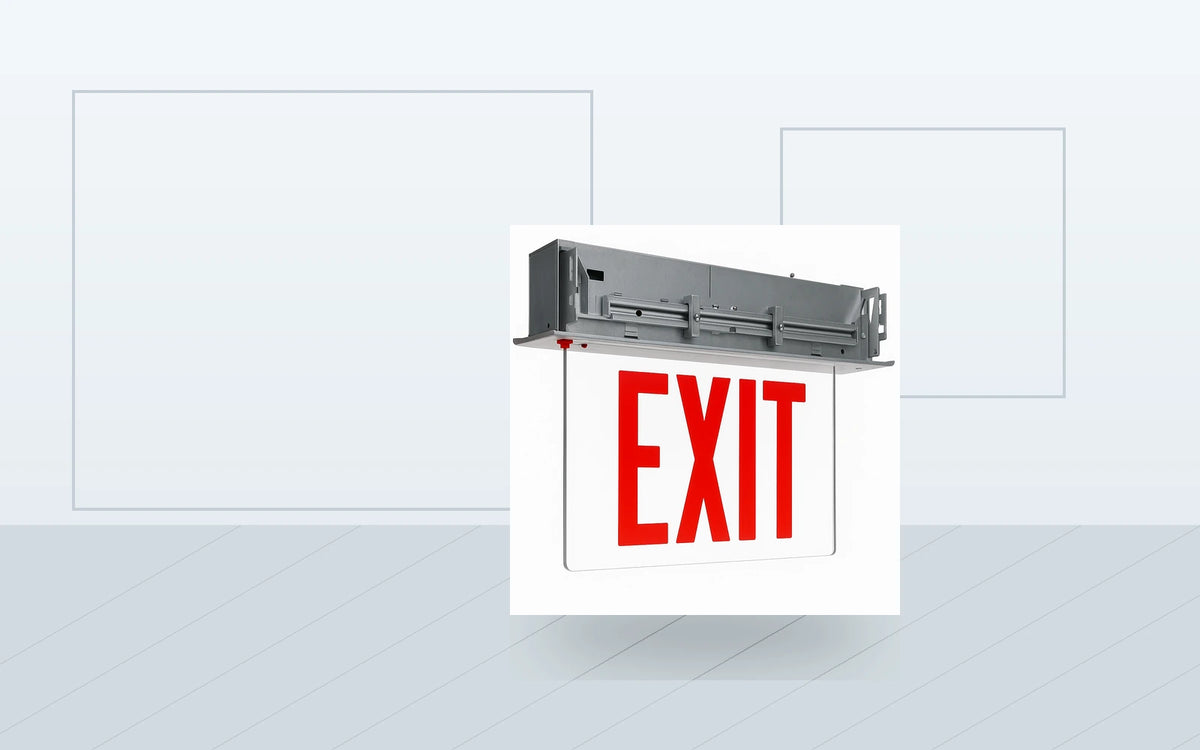 Exit Signs application image for Recessed Edge-lit Aluminum Exit Sign