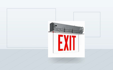 Exit Signs application image for Recessed Edge-lit Aluminum Exit Sign