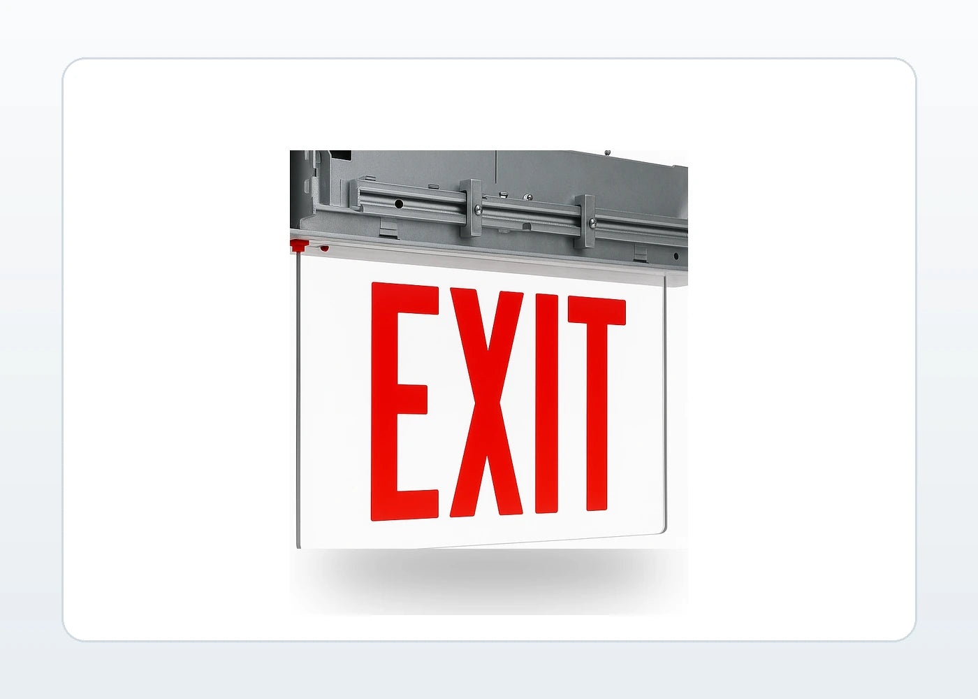 Recessed Edge-lit Aluminum Exit Sign product detail image