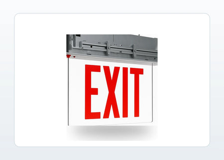 Recessed Edge-lit Aluminum Exit Sign product detail image