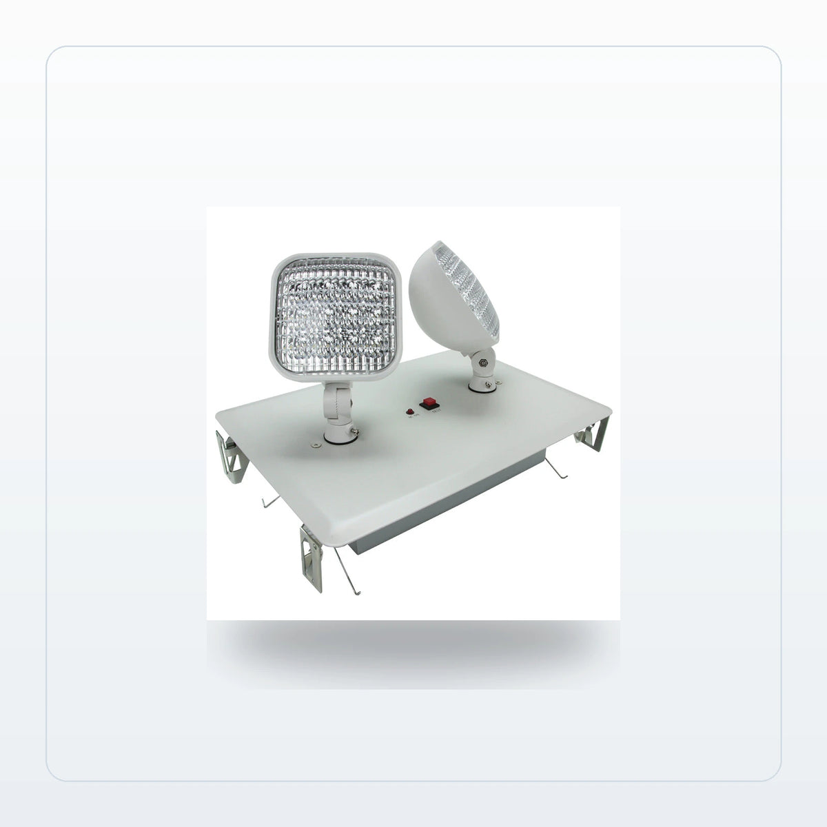 Recessed LED Emergency Light with Dual Heads - NYC Approved for Unlimited Lights