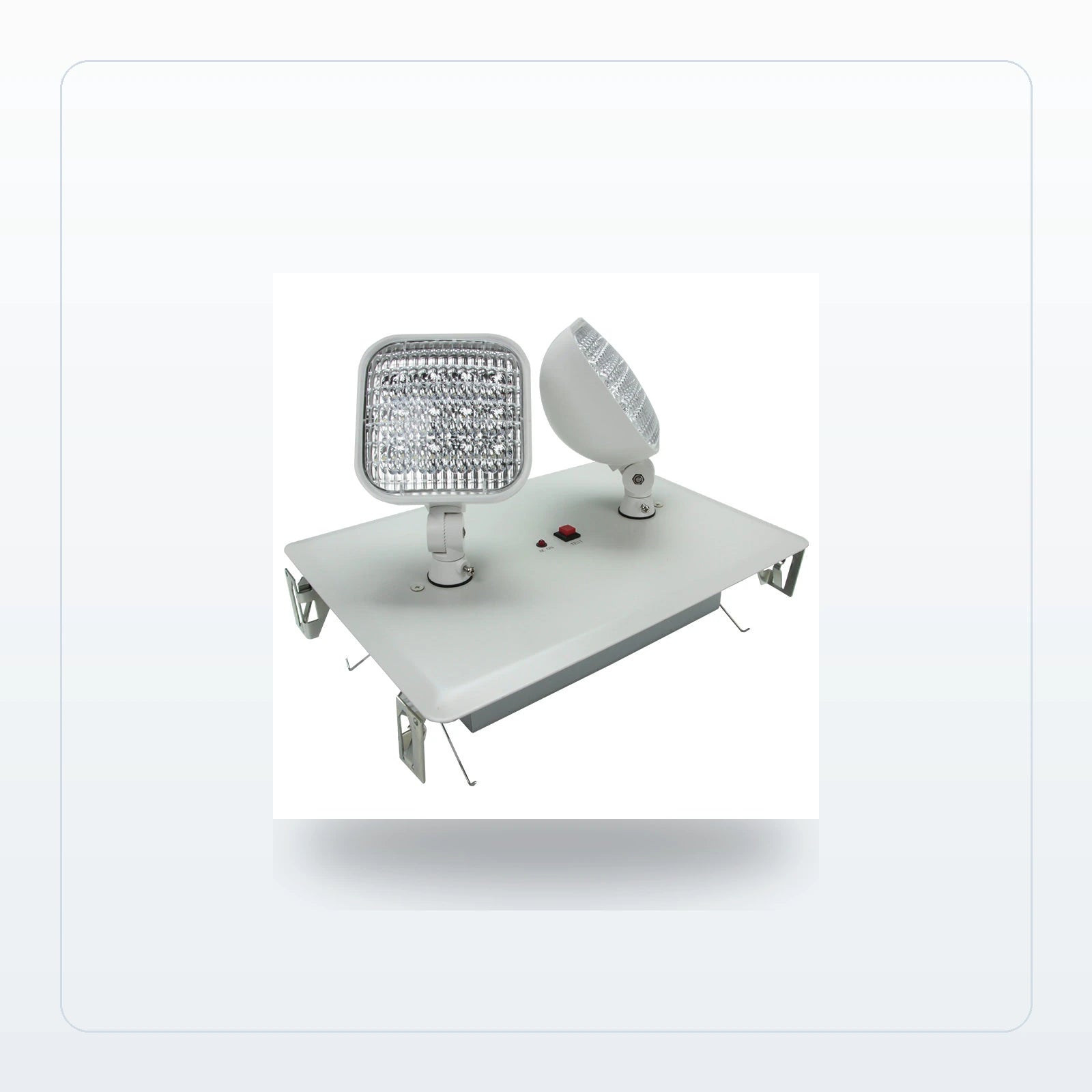 Recessed LED Emergency Light with Dual Heads - NYC Approved for Unlimited Lights