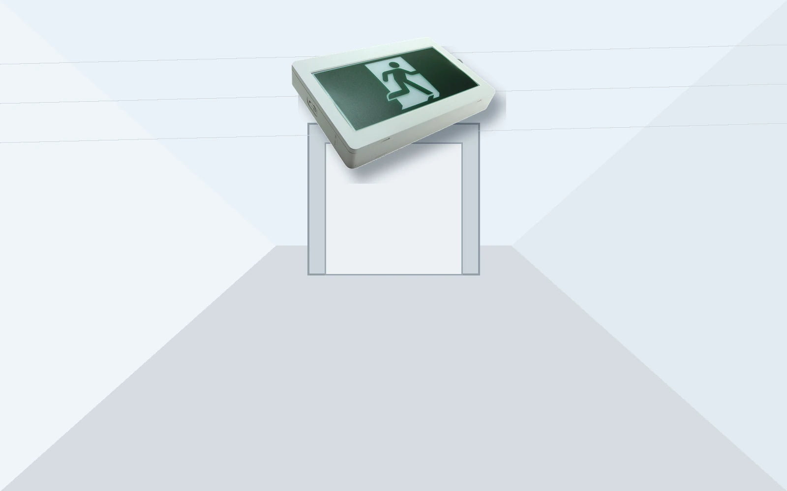 Exit Signs application image for "Running Man" LED Exit Sign - Pictogram, CSA Listed, 90 Min Backup
