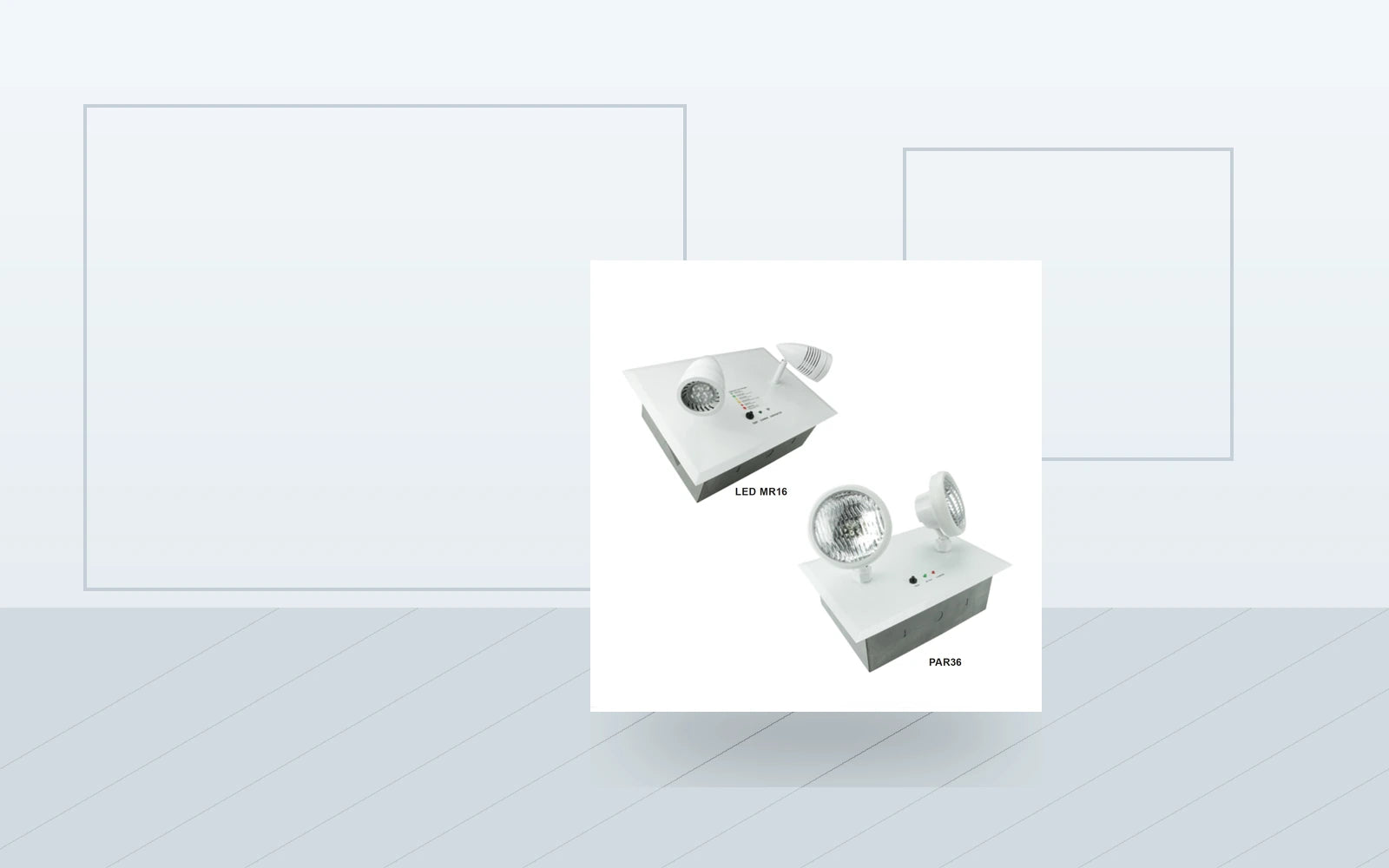 Emergency Lights application image for Recessed LED Emergency Light with Dual MR-16 Heads - NYC Approved - Unlimited Lights Project Ready