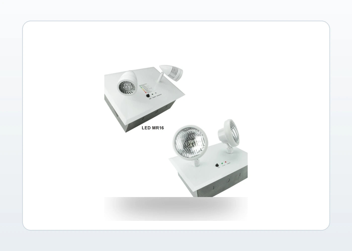 Recessed LED Emergency Light with Dual MR-16 Heads - NYC Approved - Unlimited Lights Project Ready product detail image