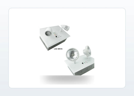 Recessed LED Emergency Light with Dual MR-16 Heads - NYC Approved - Unlimited Lights Project Ready product detail image