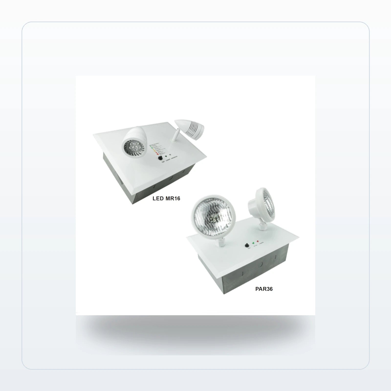 Recessed LED Emergency Light with Dual MR-16 Heads - NYC Approved - Unlimited Lights Project Ready for Unlimited Lights