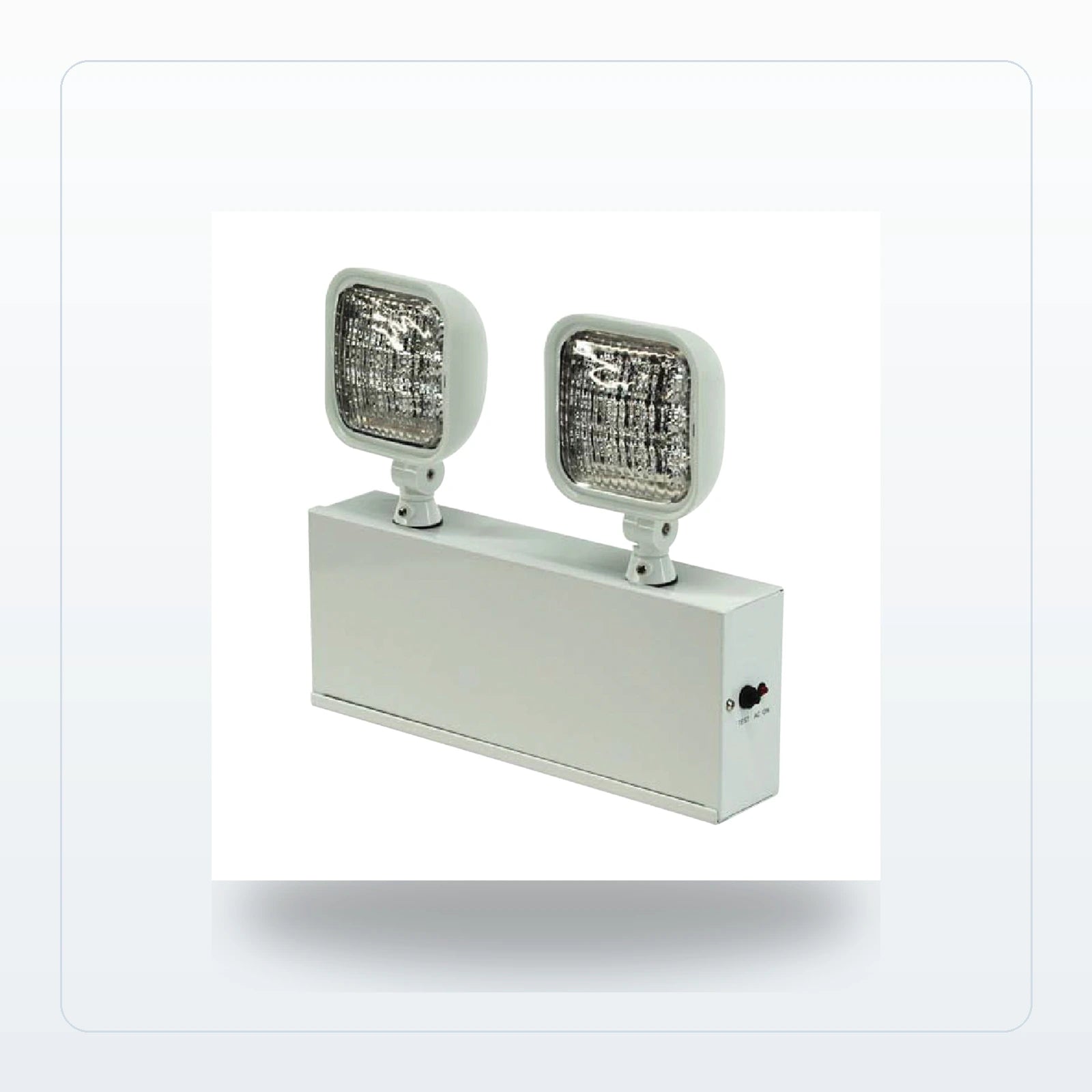 Steel Housing LED Emergency Light - Dual Heads, Remote-Capable, NYC for Unlimited Lights