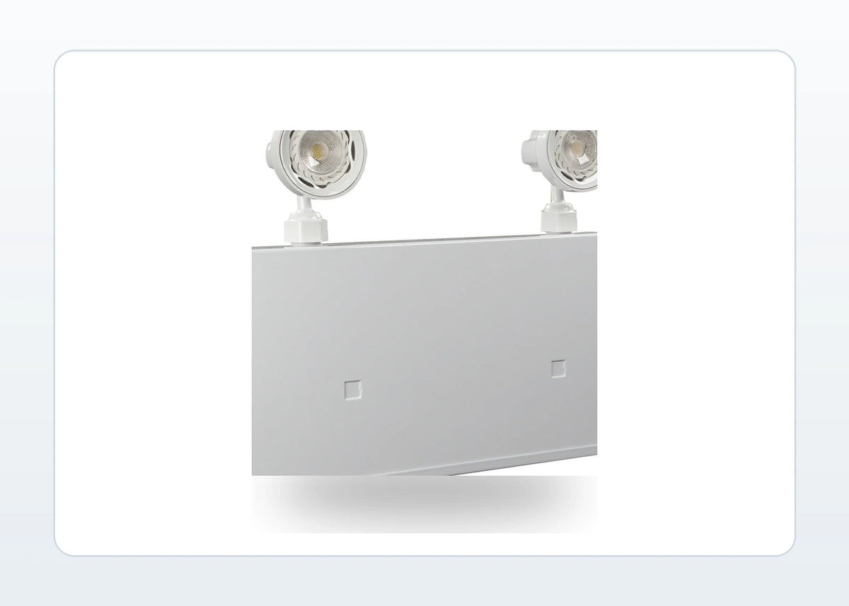 Compact Steel Emergency Lighting Unit - PAR18 Dual-Head, NYC Approved - 12 Volt NiCad - Unlimited Lights Project Ready product detail image