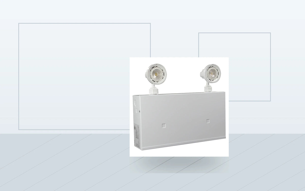Emergency Lights application image for Compact Steel Emergency Lighting Unit - PAR18 Dual-Head, NYC Approved - 6 Volt NiCad - Unlimited Lights Project Ready