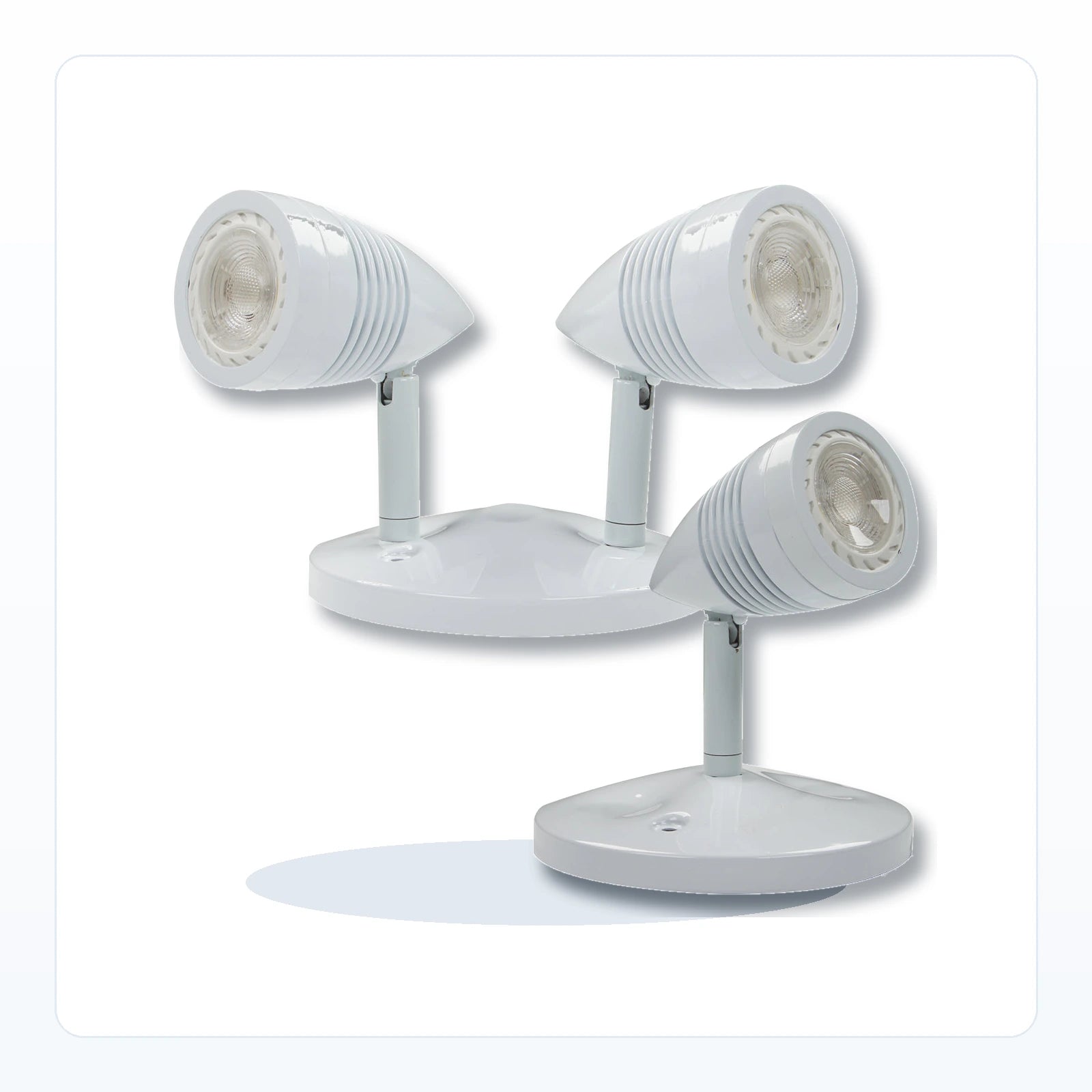 Die-Cast Adjustable Remote Head LED Emergency Light - Single or Double Head Compatible for Unlimited Lights