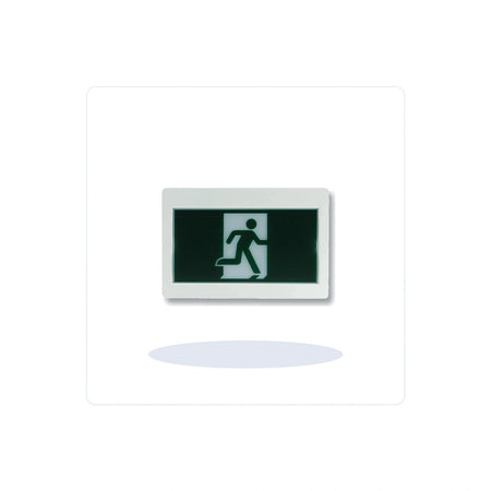 "Running Man" LED Exit Sign - Pictogram, CSA Listed, 90 Min Backup for Unlimited Lights