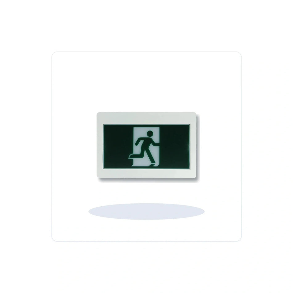 "Running Man" LED Exit Sign - Pictogram, CSA Listed, 90 Min Backup for Unlimited Lights