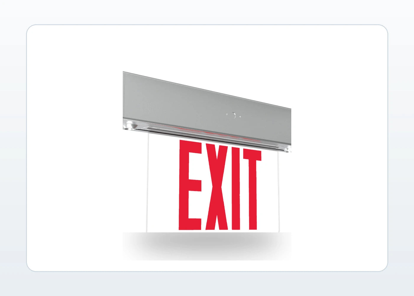 Edge-Lit LED Exit & Emergency Combo - Recessed Heads, Remote Option product detail image