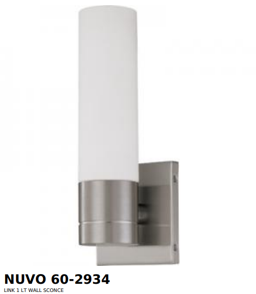 NUVO 60-2934 LINK 1 LT WALL SCONCE