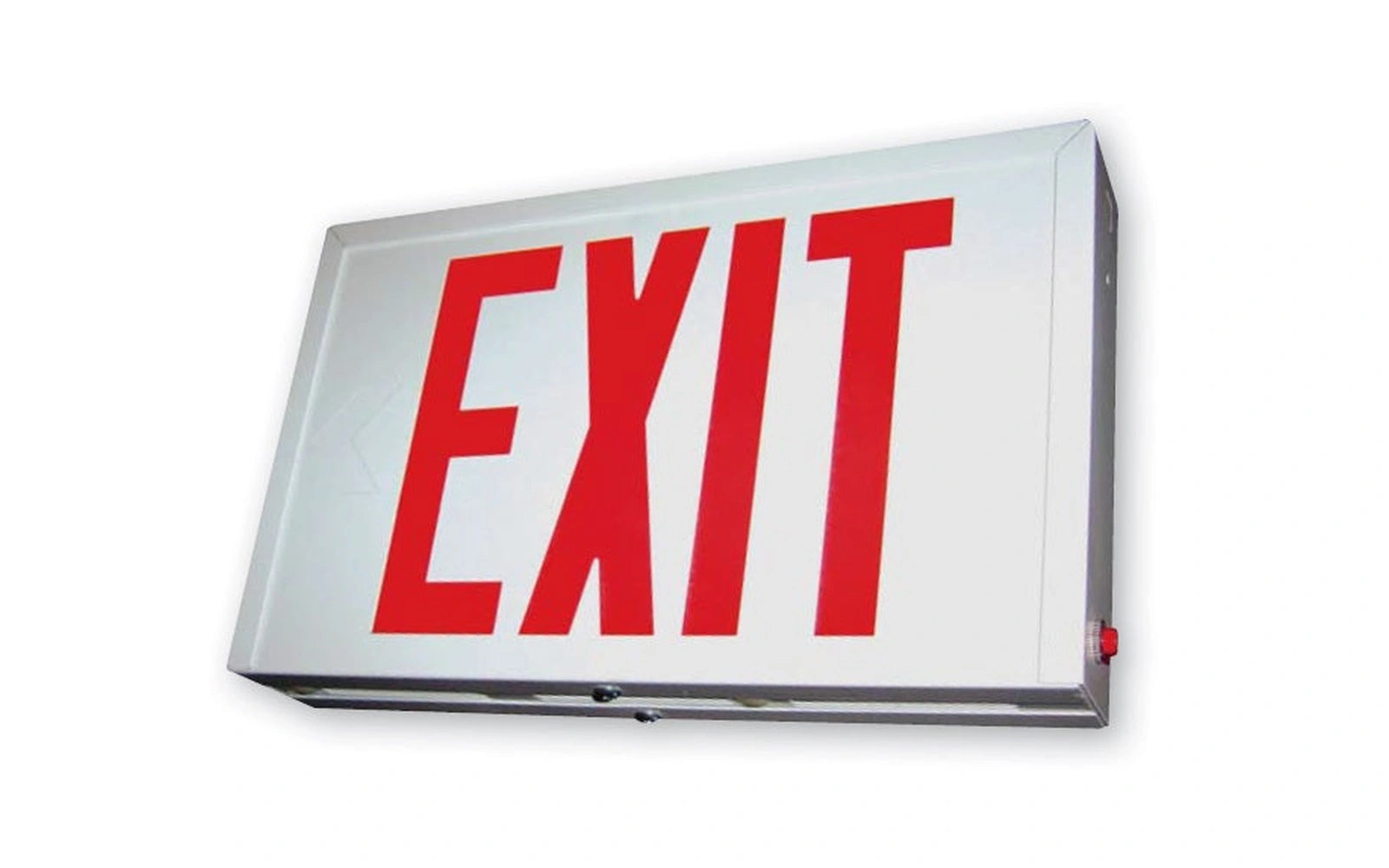 Steel LED Exit Sign - Durable, Field-Selectable Red or Green - Unlimited Lights Project Ready alternate real product photo