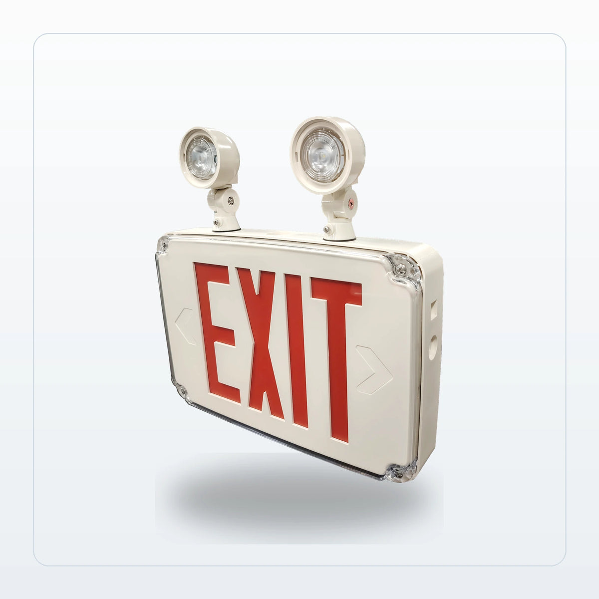Low-Profile Wet-Location LED Combo Exit Sign for Unlimited Lights