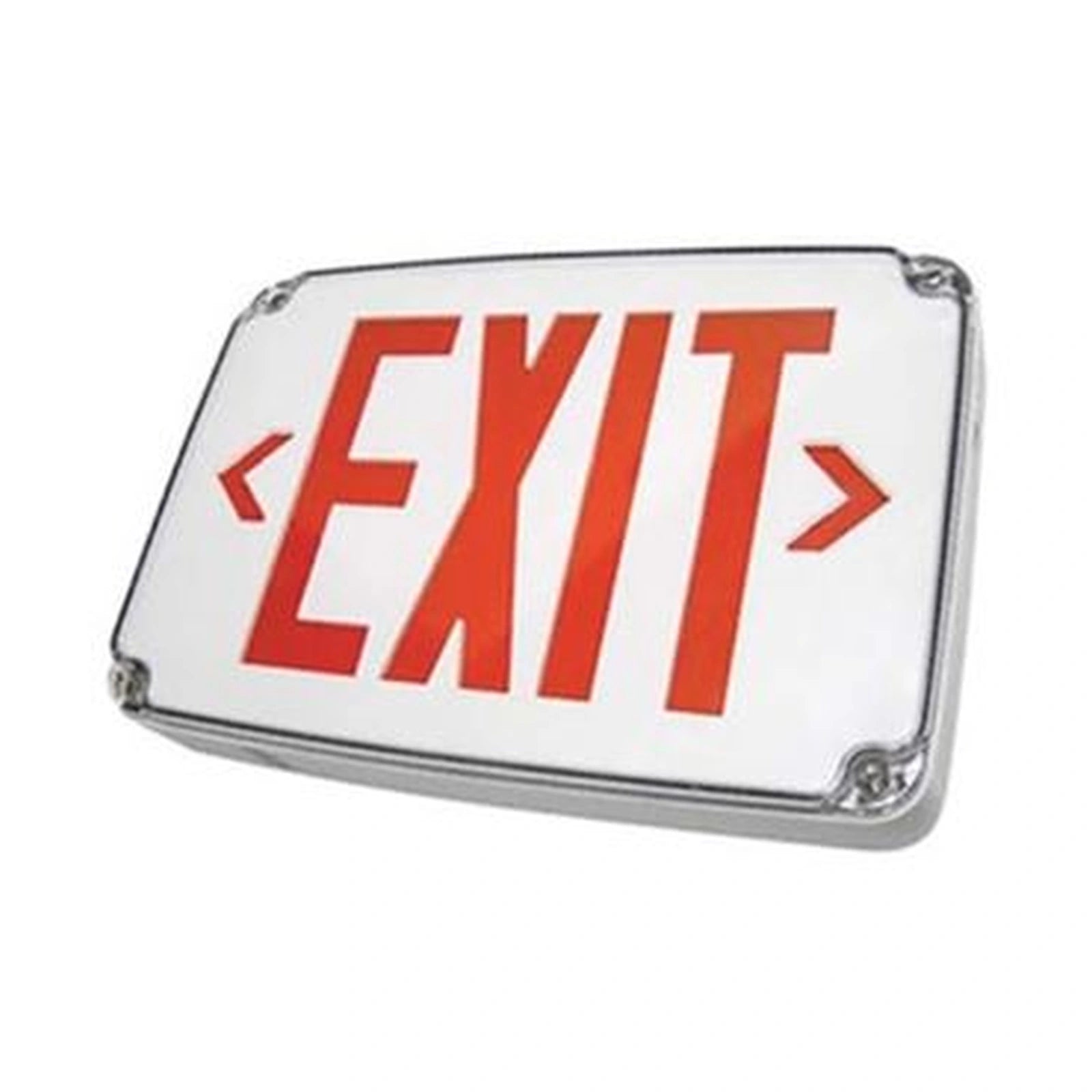 Compact Wet-Location LED Exit Sign - Grey Housing - Unlimited Lights Project Ready real product photo