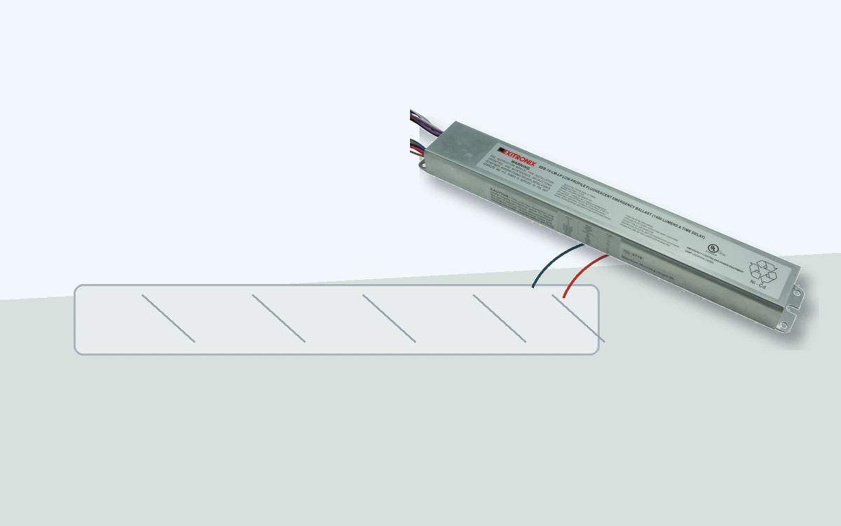 Low-Profile Fluorescent Emergency Ballast - 680 to 1400 Lumens for Low-Mercury Lamps
