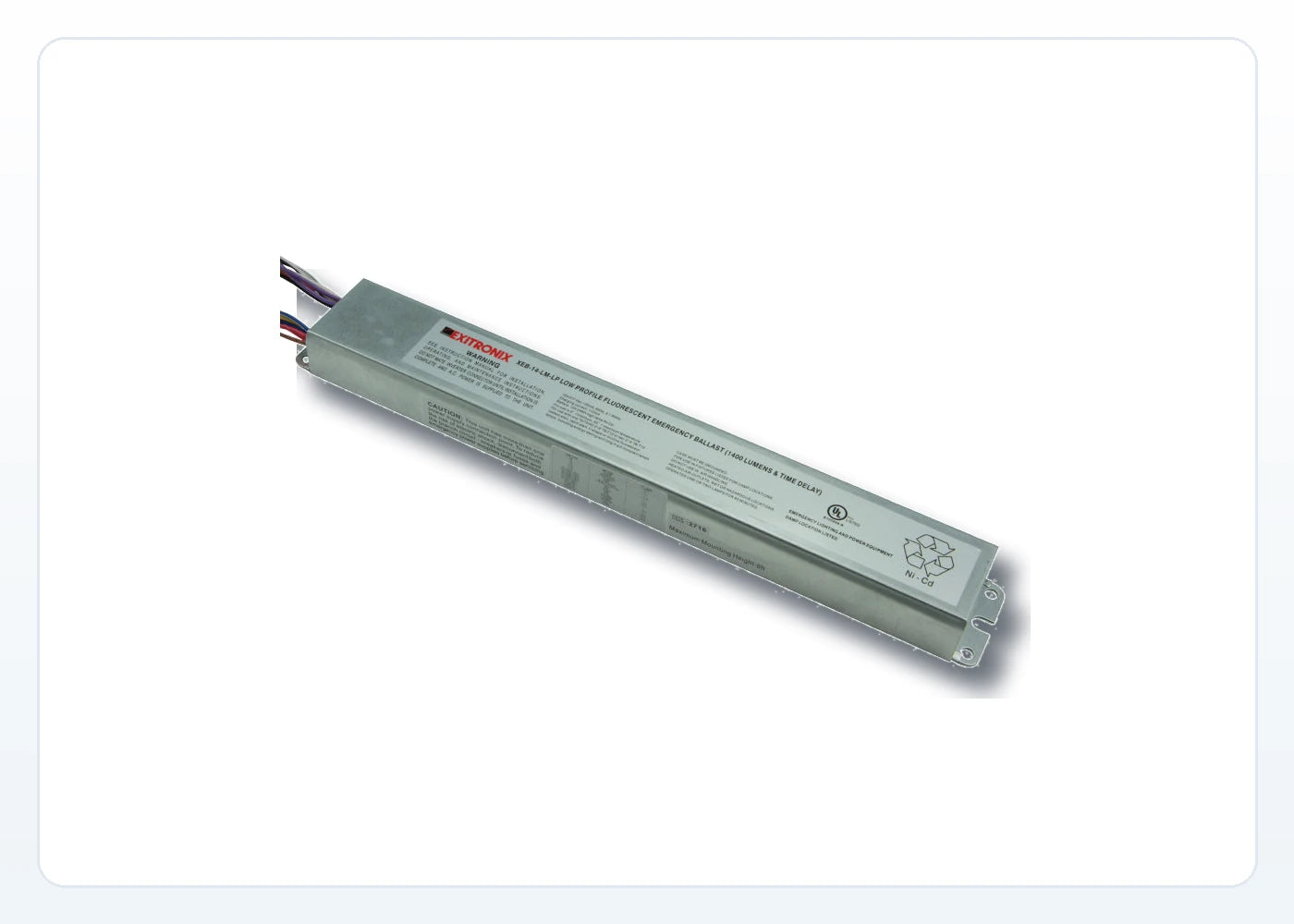 Low-Profile Fluorescent Emergency Ballast - 680 to 1400 Lumens for Low-Mercury Lamps