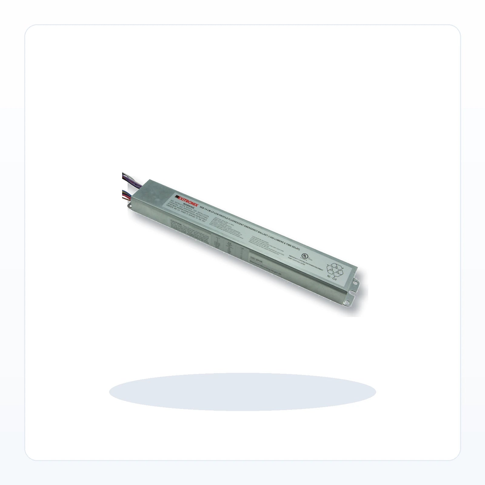 Low-Profile Fluorescent Emergency Ballast - 680 to 1400 Lumens for Low-Mercury Lamps