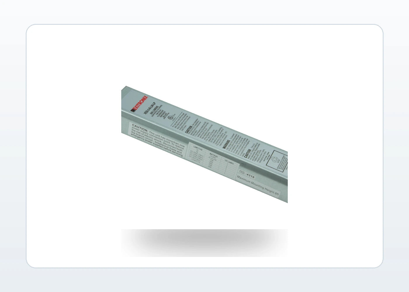 Low-Profile Fluorescent Emergency Ballast - 350 to 400 Lumens for Low-Mercury Lamps