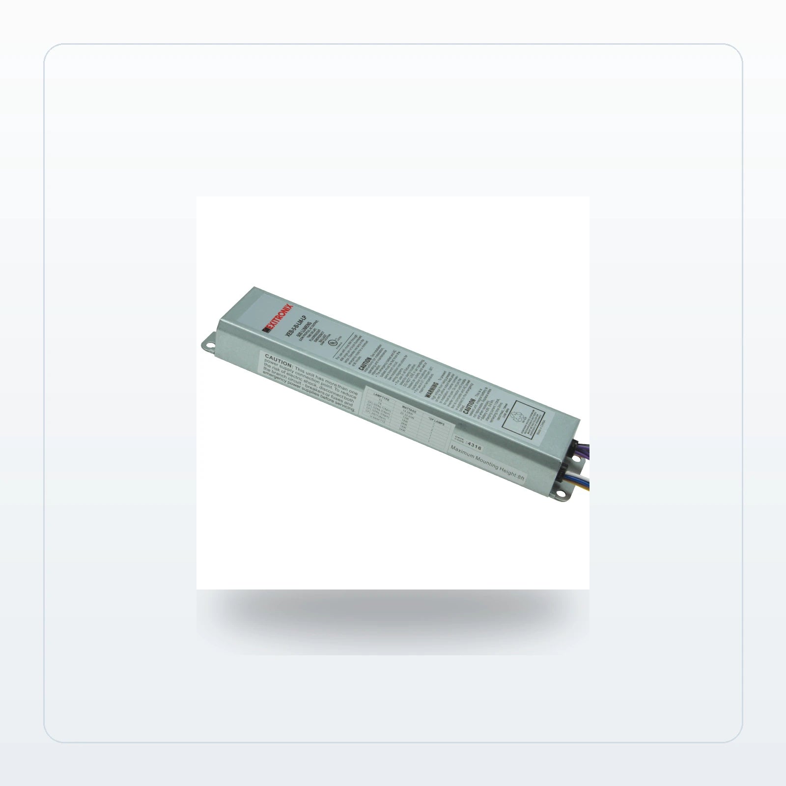 Low-Profile Fluorescent Emergency Ballast - 350 to 400 Lumens for Low-Mercury Lamps