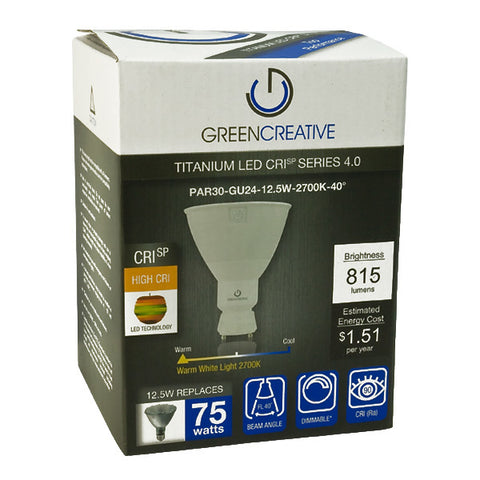 Green Creative 12.5PAR30G4DIM/927FL40/GU24 (16279)