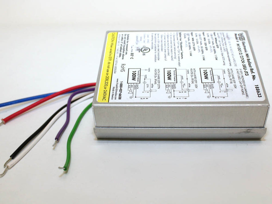 Electronic Ballast 120V to 277V for (1) 100W Metal Halide