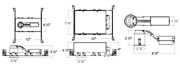 2 Inch LED Recessed Housing - New Construction and Remodel