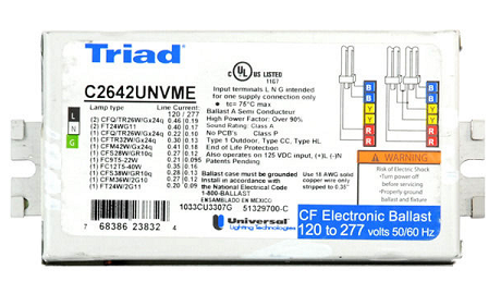 Universal C2642UNV-ME Triad 2x26W CFL Ballast - Multi-Exit