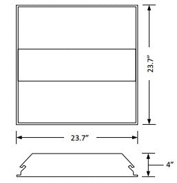 DLC Premium 2X4 LED Center Basket 39W DIM MV