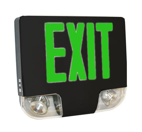Combo Die Cast Exit Emergency Light With Dual 120/277 Voltage