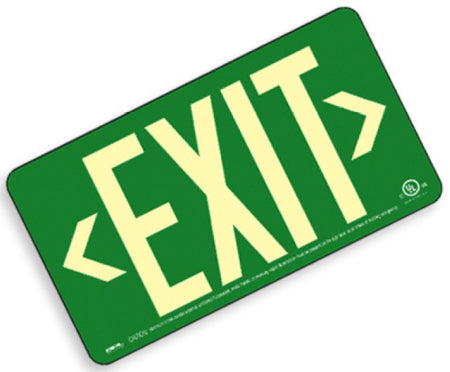 EXIT Sign, Centurion 100, Wall Mount, Black/ Green/ Red