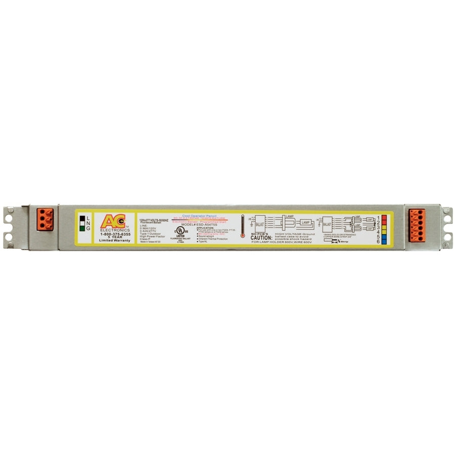 AC Ballast ESD-A54T5S - 1 or 2 lamps - 54/55w CFL lamps - 120/277v