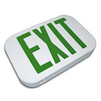 Rounded EXIT, SF/DF, Battery Backup Green