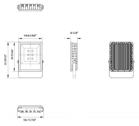 200W/160W 17000/14200 Lumens 5000K