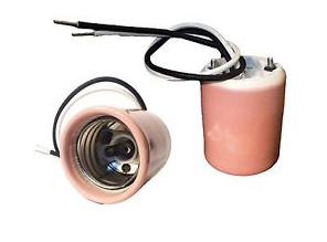 HID LAMP HOLDER - MOGUL BASE - PINK CERAMIC