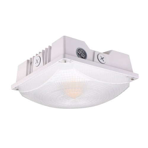 LED Parking Garage Canopy Light (White Housing) - 5,000 to 10,000 Nominal Lumens - Universal 120-277V (50/60Hz) AC voltage