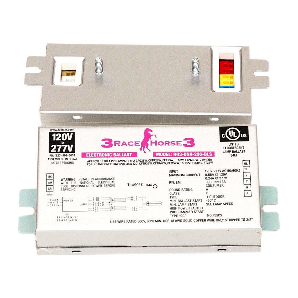 Fulham RH3UNV226BLS RaceHorse 2x26W CFL Ballast - Stud Mount