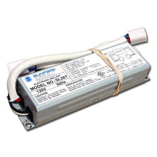 Sunpark Ballast SL26T - 2 lamps - FC8T9 (22w) + FC12T9 (32w) or FC12T9 (32w) + FC16T9 (40w) or FC12T9 (32w) + FC12T9 (32w) - 120v