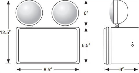 Wet Location 2 Head Emergency Light Unit 120/277V 7.2 Watt