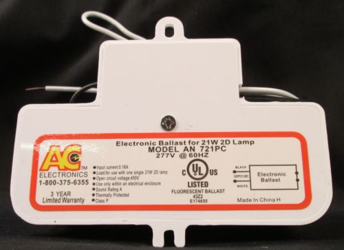 AC Ballast AN-121PC - 1 lamp - 21w 2D fluorescent lamp - 120V