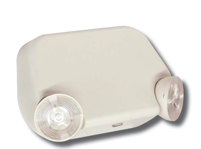 LED Low Profile Thermoplastic Emergency Unit, White/Black Housing